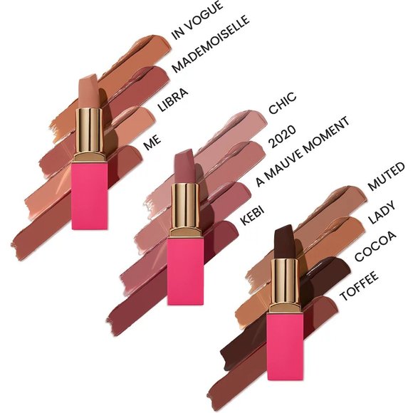 The Nudes Matte Lipstick | The Reds & Berries Velvety Matte  The Nude Velvety Matte Lipstick Muted (A cool chocolate brown nude)